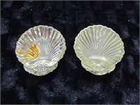 (2) Silver Plated Clam Shell Shaped Soap Dishes