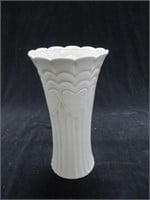 Milk Glass Heart Design Vase
