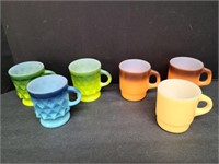 6 Fire King Coffee Cups