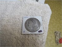 1884-0 Morgan Silver Dollar Graded in Cardboard