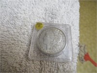 1921-D Morgan Silver Dollar in Plastic