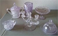 911 - LEAD CRYSTAL VASE, CANDY DISH, BUTTER DISH