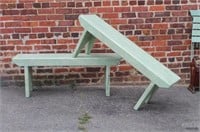 2 Wooden Painted Benches