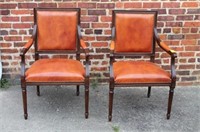 2 Leather Parlor Chairs