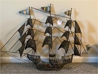 Unique Metal Ship Replica Decor