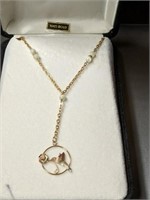 10 Karat Hummingbird Necklace