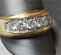 14 Karat Yellow Gold & Diamonds Men Ring