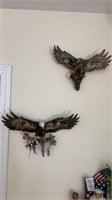 (2) Tribal Eagle Wall Pieces