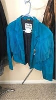 Pioneer Wear Women’s Leather Turquoise Coat