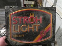 Stroh Light Beer Sign