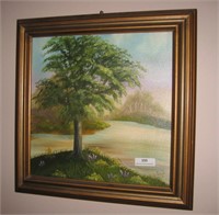Framed Oil on Canvas by Rickett - 26 x 26