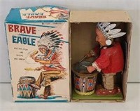 Brave Eagle Indian w/Drum Battery Op.