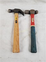 Lot Of 2 Hammers, Stanley & Ball Pein