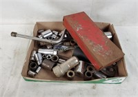 Lot Of Various Size Sockets, Ratchets & More