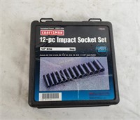 Craftsman 12pc Impact Deep Socket Set 1/2"