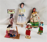 Wood/ Cloth Handmade Dolls & Indian Girl Doll