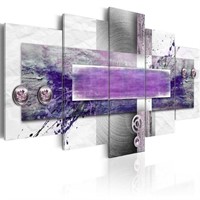 Purple Canvas Modern Asbtract Wall Art (W40"xH20")