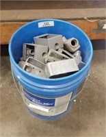 Bucket of Miscellaneous Electrical Parts