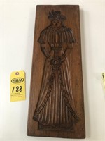 Early Hand Carved Board Double Sided Man &