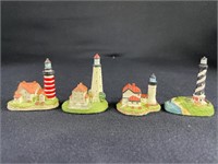 4 Mini Harbour Light Houses - Society Exclusive