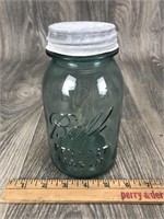 #13 Ball Perfect Mason Jar  w/ zinc lid