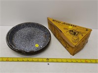 vintage pie plates and cheese shredder
