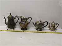silver coffee and tea pitchers