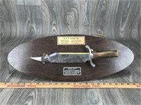 Bowie Knife on Wood Display