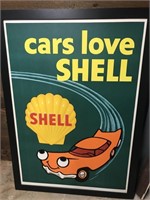 1960s Original Litho Car Love Shell