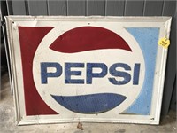 1970s Pepsi Cola Metal Sign