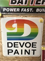 Devoe Paint Metal Sign AM 8-67