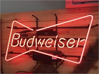 Budwesier Neon Bowtie Sign Working