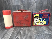 2 Lunchboxes Dick Tracy & Red & Cream