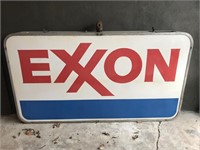 Double Sided Exxon Gas Station Sign