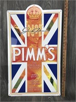 Pimm's Tin Liquor Sign 2012