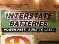 Interstate Batteries Sign Tin Single Sided