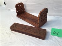 Carved wooden items from India