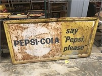 5 ft Pepsi Cola Barn Hanging Say Pepsi Please Sign