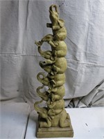 Statue of 7 Elephants Stacked on top of one 12"