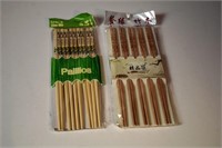 {each}Asst' Wooden Chopsticks- 5 Pack