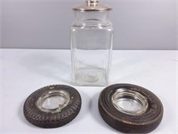 Vintage Glass Jar & Ashtrays