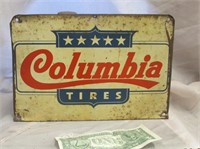 Columbia Tires Metal Sign 12 x 7.5