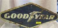 1960 Goodyear Metal Sign - 28 x 13 *Little Damage