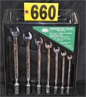 SK SAE 7-pc flex comb wrench set, 3/8" to 3/4"