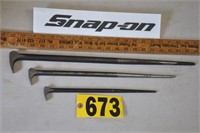 Snap-On 3-pc pry bar set incl. 12", 16", & 20"