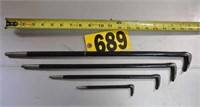 4-pc pry bar set from 6" to 20"