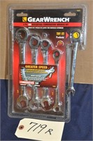 GearWrench 5-pc SAE ratcheting comb wrench set