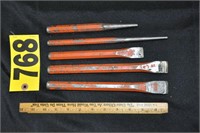 5-pc punch and chisel set, upto 10"
