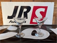 Case of 12 small martini glasses from The Corral
