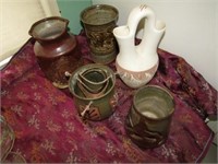 Various pieces of pottery incl. plant hangar